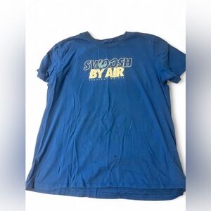 Nike Blue Graphic T-Shirt Swoosh By Air Size M Mens